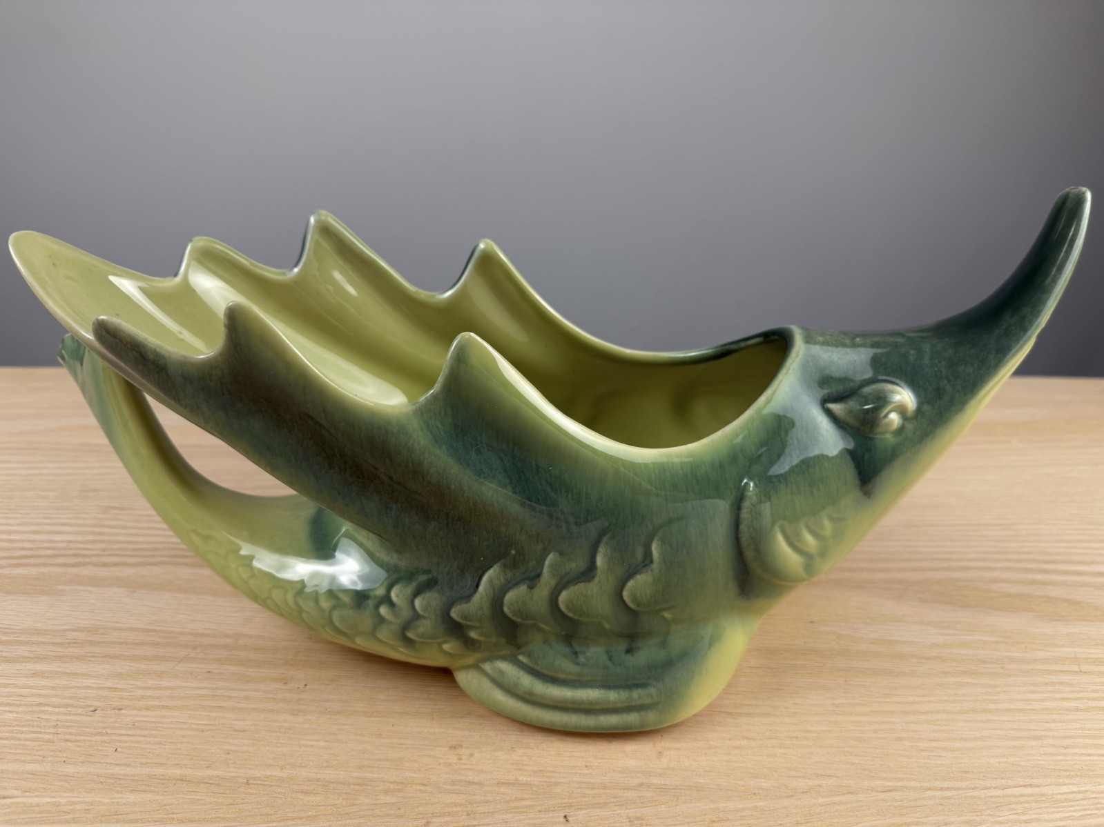 Vintage Beauceware 421 Swordfish Planter Canada MCM Ceramic Fish Vase