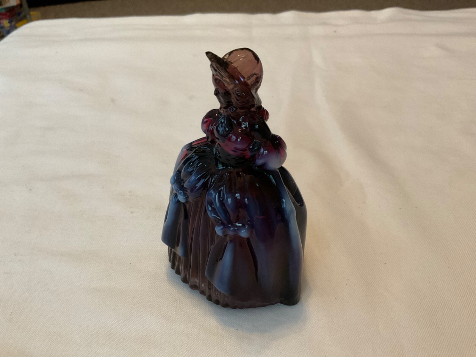 Boyd Glass Marguerite Doll Amethyst. 4.5”