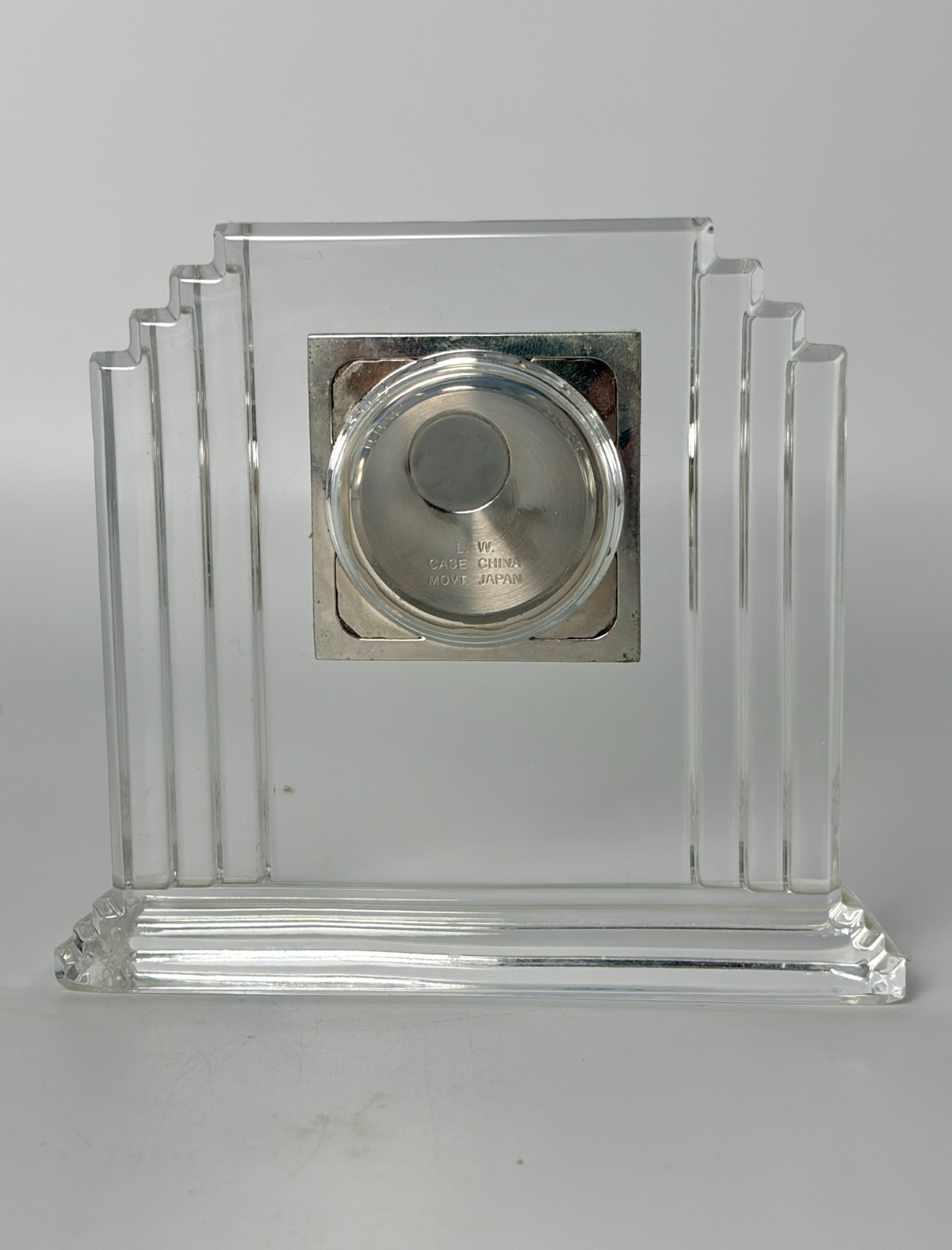 Waterford Metropolitan Crystal Clock China Case Japan Quartz Movement 4″Wx3.75″H