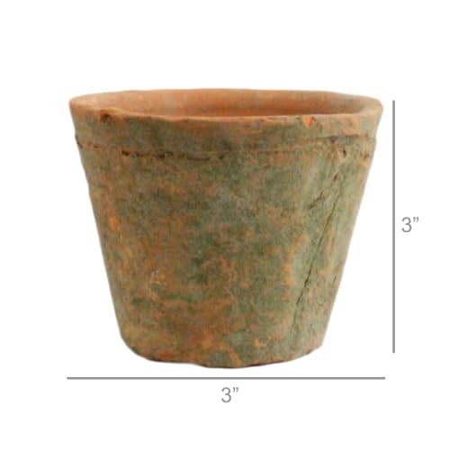 Homart 1-Count Rustic Terra Cotta Rose Pot, Petite, Antique Red