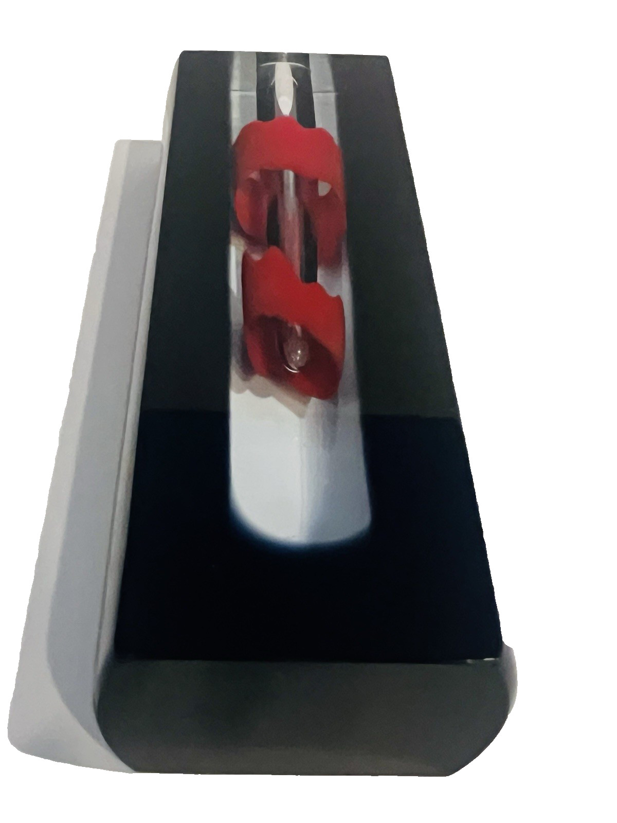 Pavel Havelka Signed Abstract “Dusk” in Black & Red Vase Czech Bohemia Art Glass