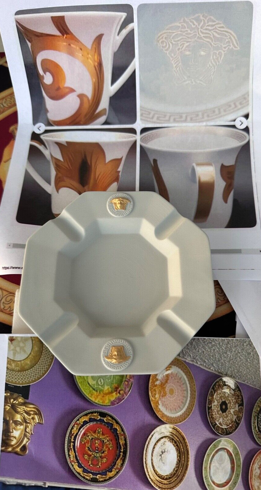 Versace Ashtray Gorgona Medusa table dinner Home Rosenthal Prestige Gift idea