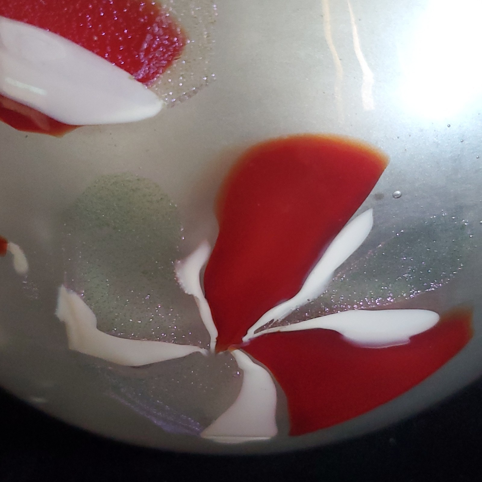 Signed Hand Blown Art Glass Vase Frosted Clear Red White Purple Modern 6 in