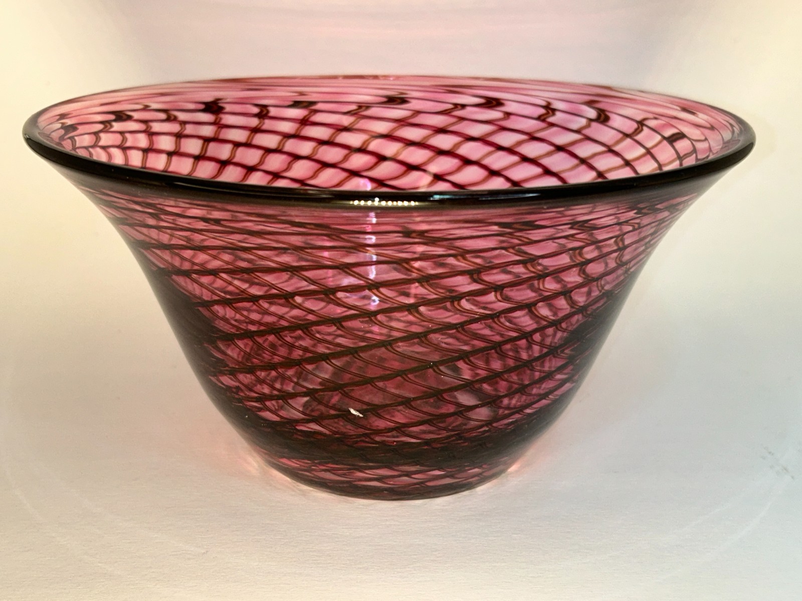 1992 Lalique Red Bowl Tornado