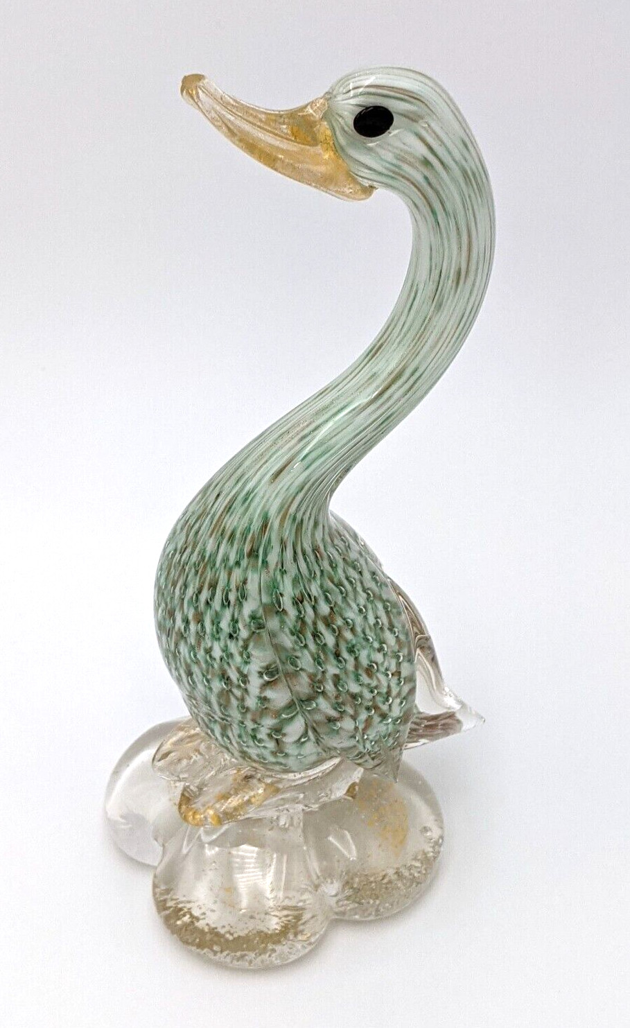 MCM Murano AVeM Duck with Controlled Bubbles/Aventurine
