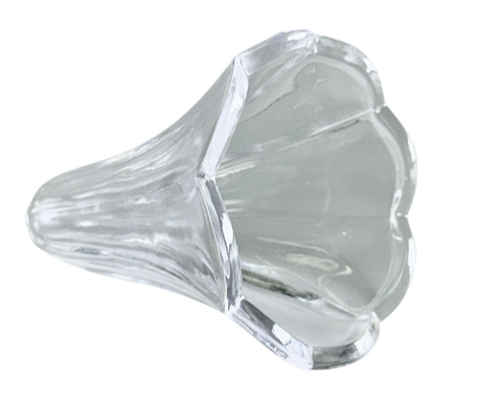 Hanging Crystal Fluted Bell 4 inch Tall, Clear