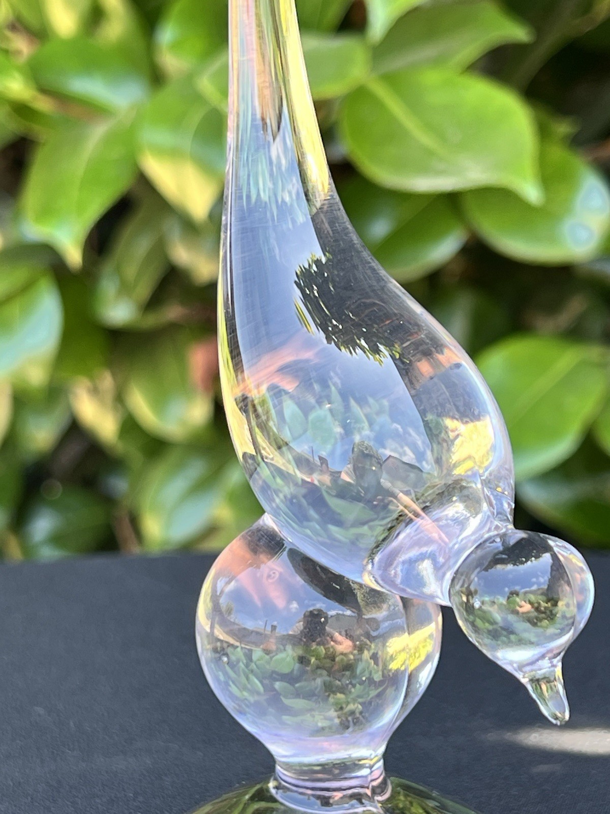 Vtg Viking Glass 1311 Long Tail Bird Lavender Sun Purple Manganese 365nm Glow