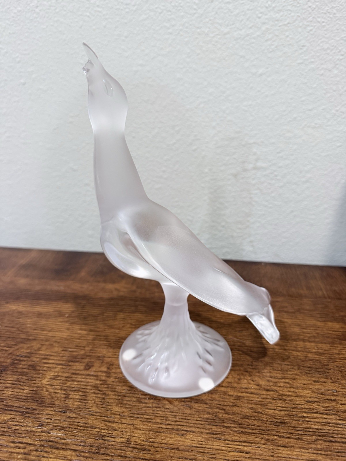 Lalique France Frosted Crystal Daphnis Seagull 9.5”
