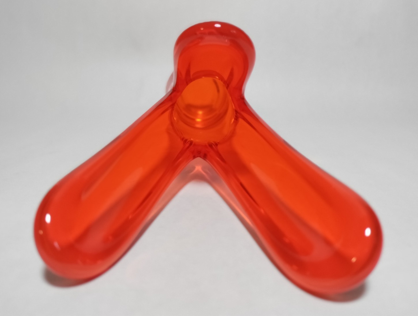 Viking Glass Epic 3 Flare Swung Vase 11″ Flared Fingers Persimmon Orange MCM HTF