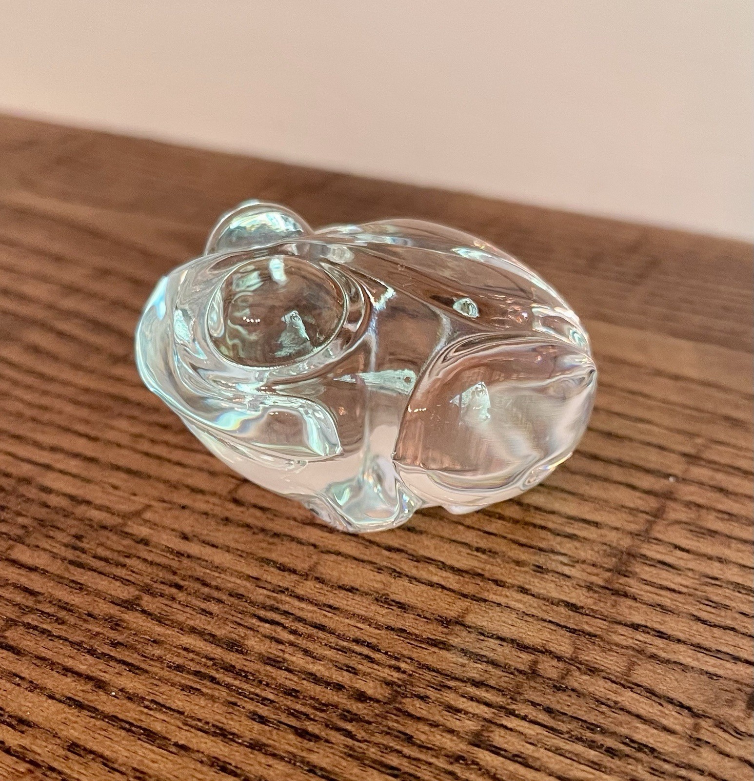 STEUBEN-Lloyd Atkins for Steuben Glass ‘Frog’ Hand-Cooler #5510-Signed 1974
