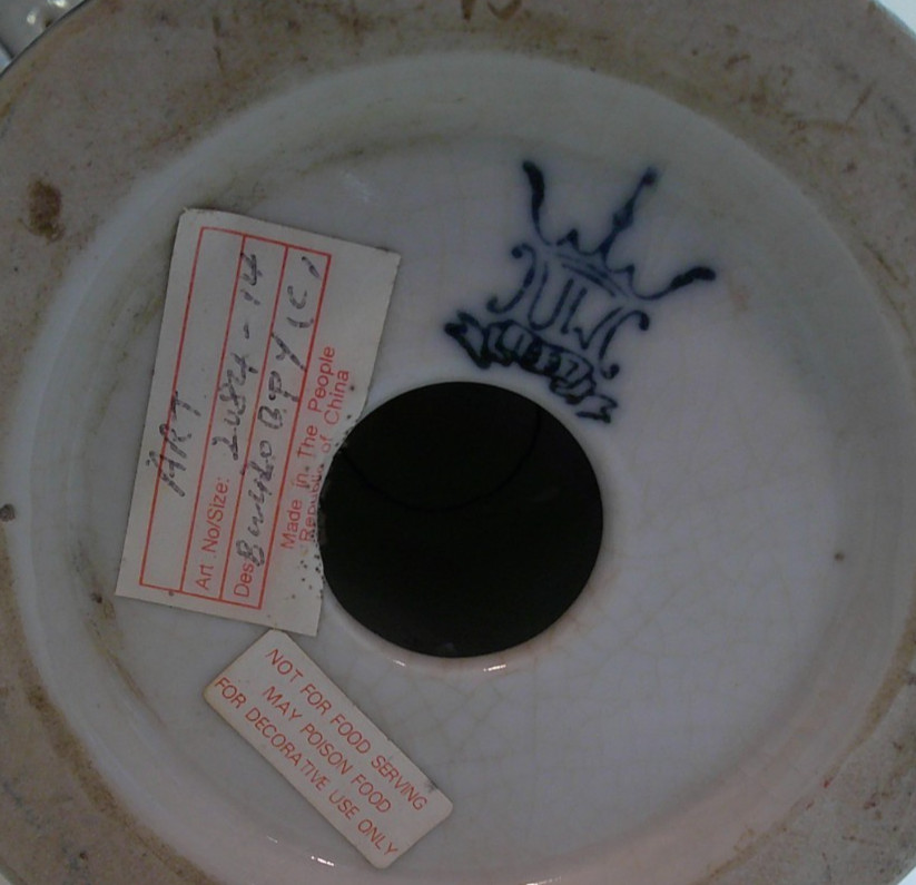 Vintage JUWC 1897 China United Wilson 14.5″ Lidded Urn
