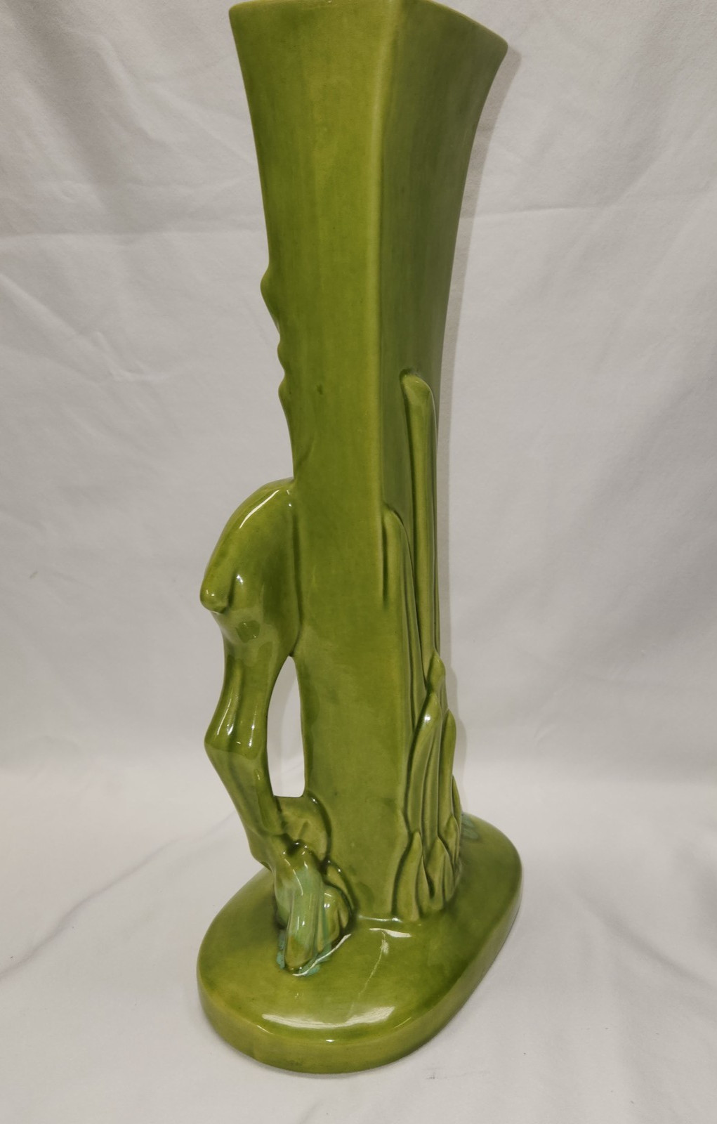Mid-Century Modern, ROYAL HAEGER, Pair of 14.5″ Chartreuse Gazelle Vases #R706