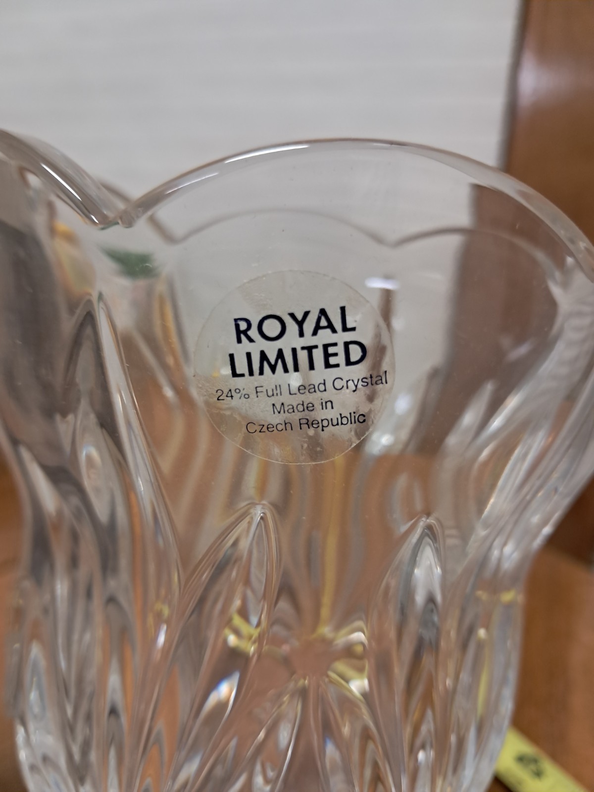 Royal Limited 24% Lead Crystal Tulip Vase | Vintage NIB