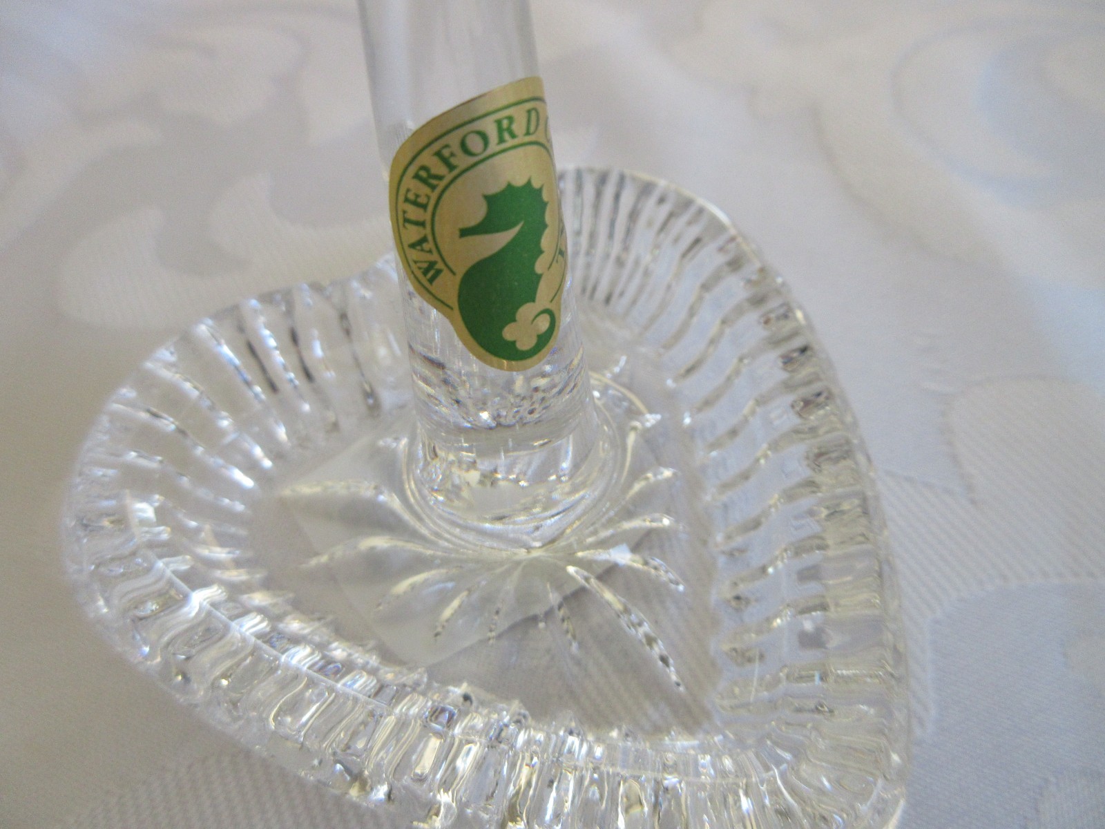 Waterford Crystal Heart Shaped Ring Holder Dish Fine Clear Glass