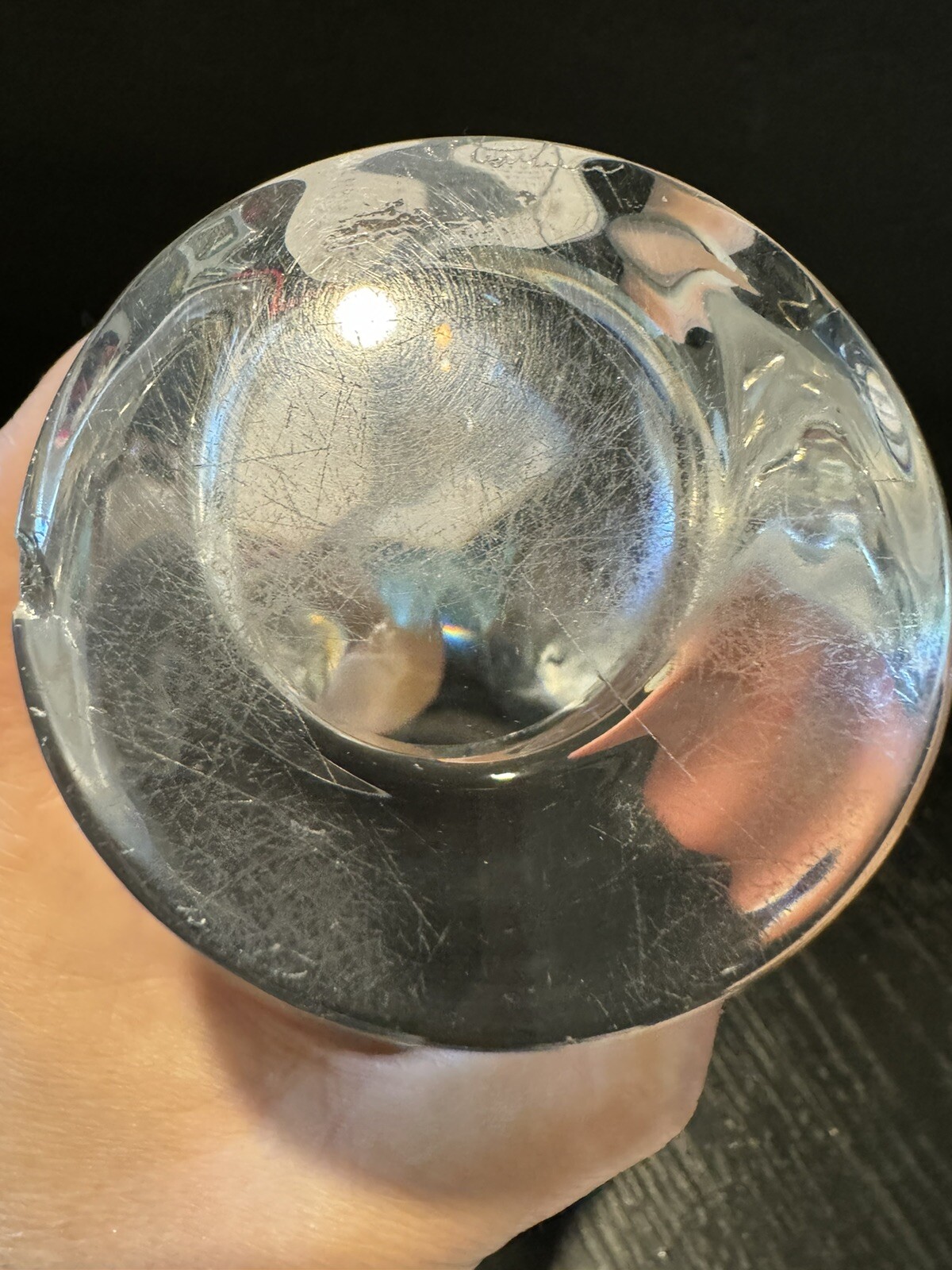 VTG Steuben Owl Crystal Paperweight Donald Pollard Large 5 Inch *chip*