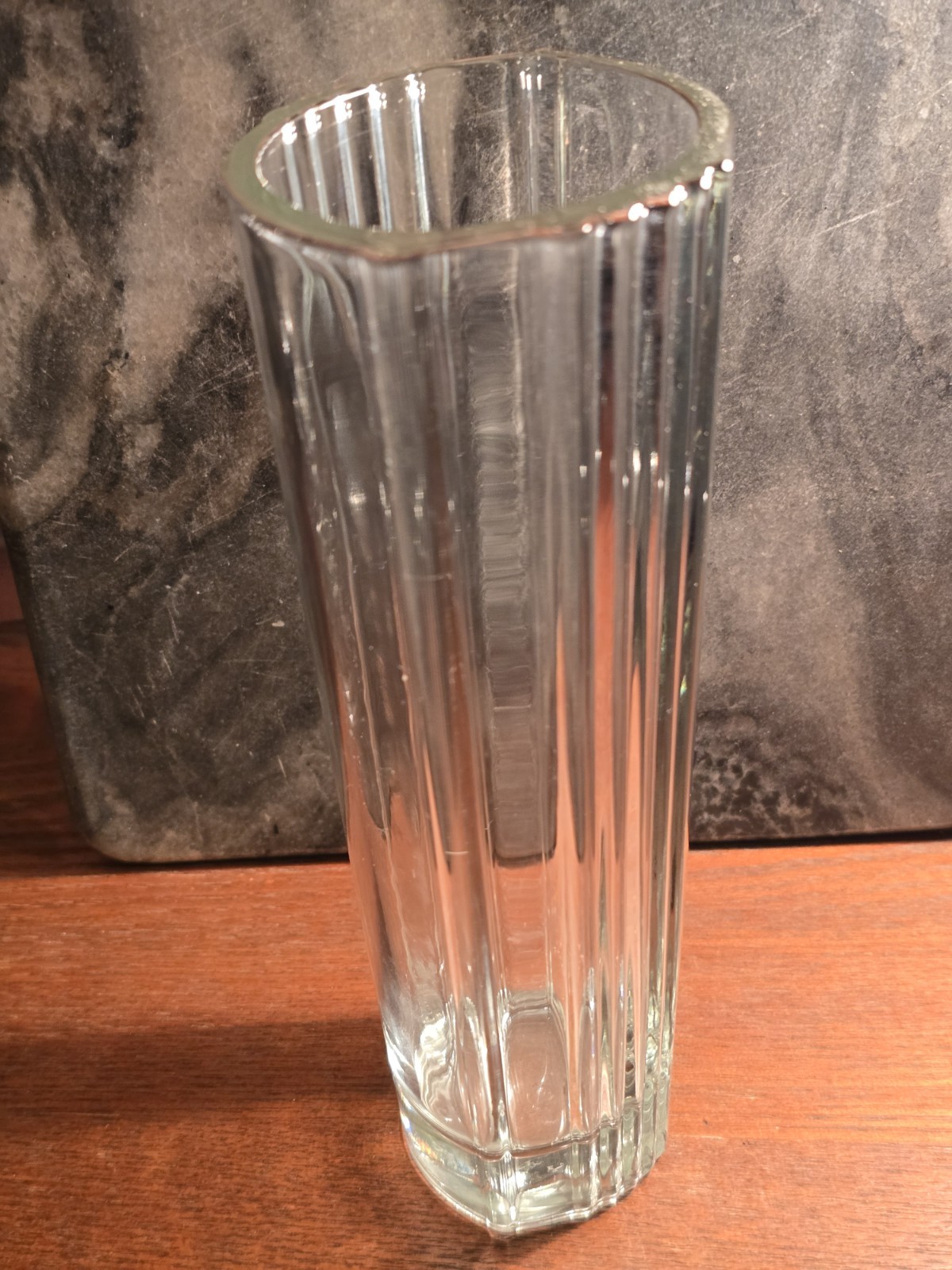 Tapio Wirkkala Alpina Finnish Midcentury Modern Glass 12.5″ Tall Vase