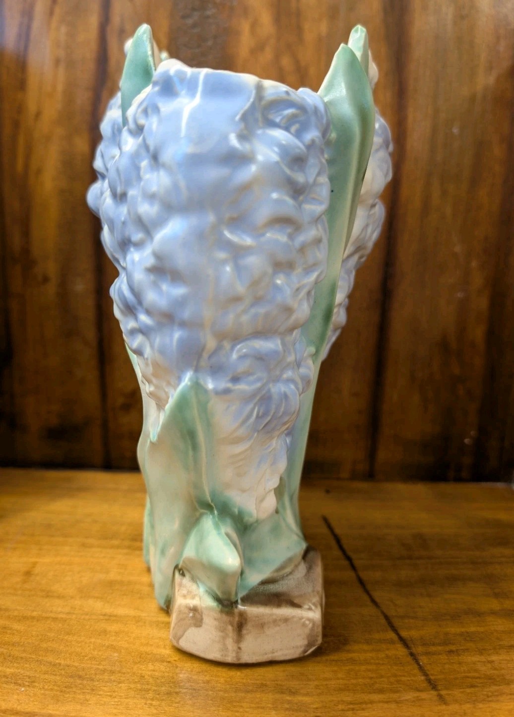 1940s McCoy Blue Periwinkle Hyacinth Vase Or Planter 8.5″ Cottagecore MCM Beauty