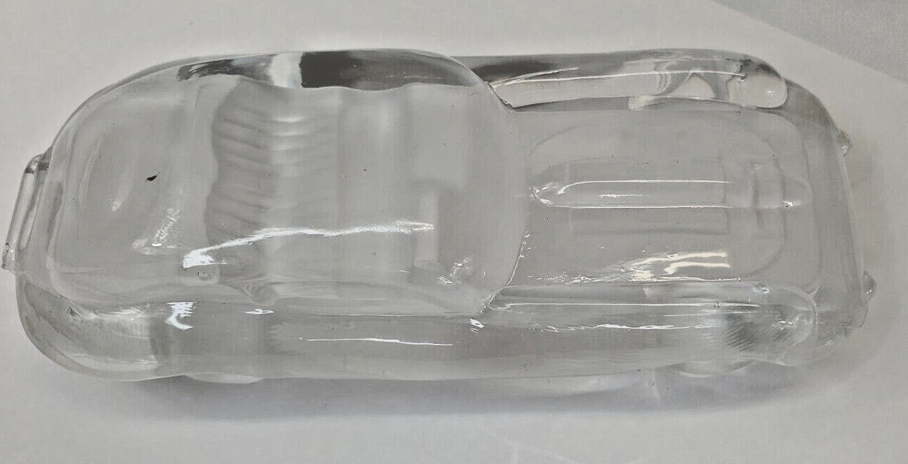 Vintage Hofbauer Lead Crystal Paperweight Sports Car Over 24% West Germany