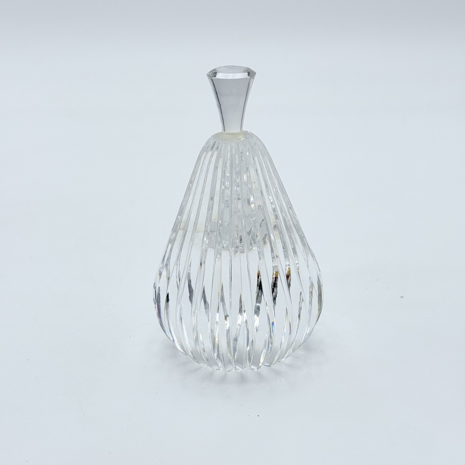 Waterford Crystal Pear Figurine Fruit Paperweight Vintage SIGNED 4.5” Tall
