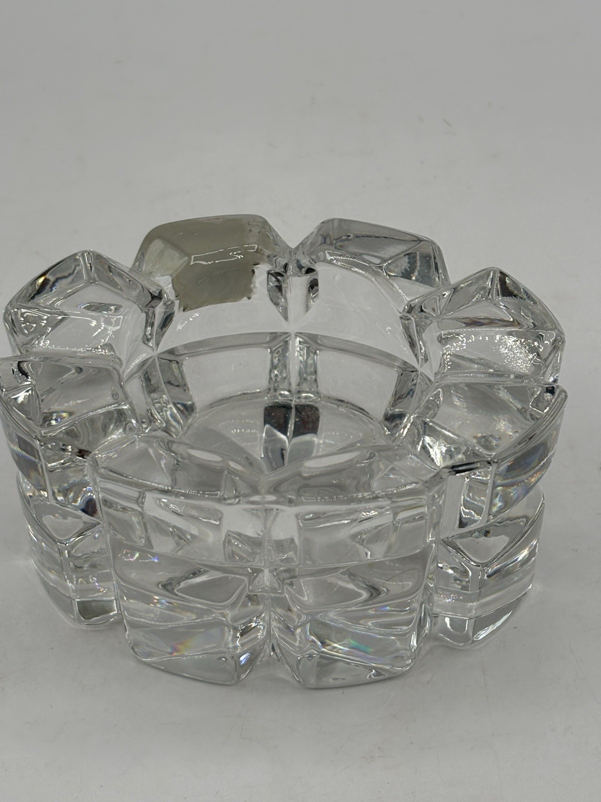 Mikasa Walther West Germany Crystal Votive Candle Holder 4×3” Heavy