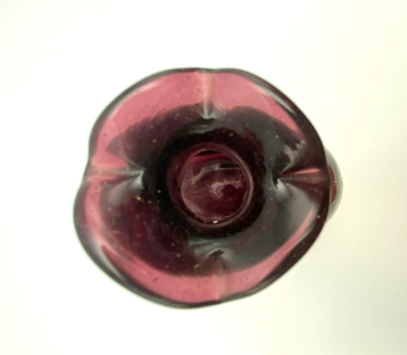 Clevenger Brothers Amethyst Glass Bottle Vintage Molded Windowsill Purple 50-60s