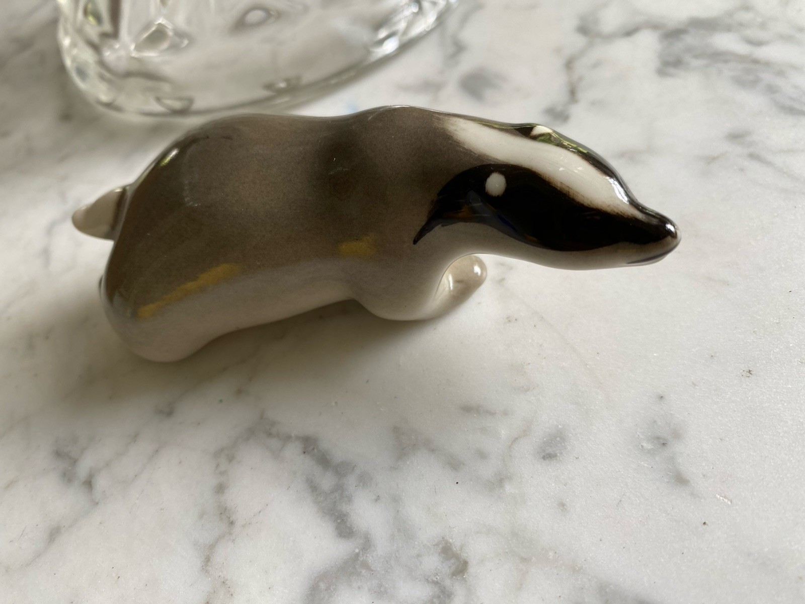 Made in USSR Soviet Union Lomonosov porcelain Badger figurine