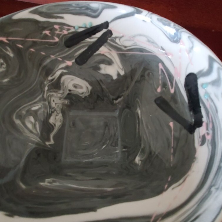 Rare Studio Art Pottery Agateware Nerikomi ‘Marble’ Clay Bowl-Artist Signed