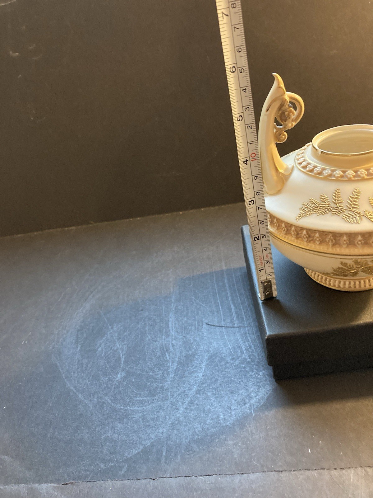 Antique Royal Worcester Urn Blush Ivory Porcelain 1256 Vase 1890s. No Lid.