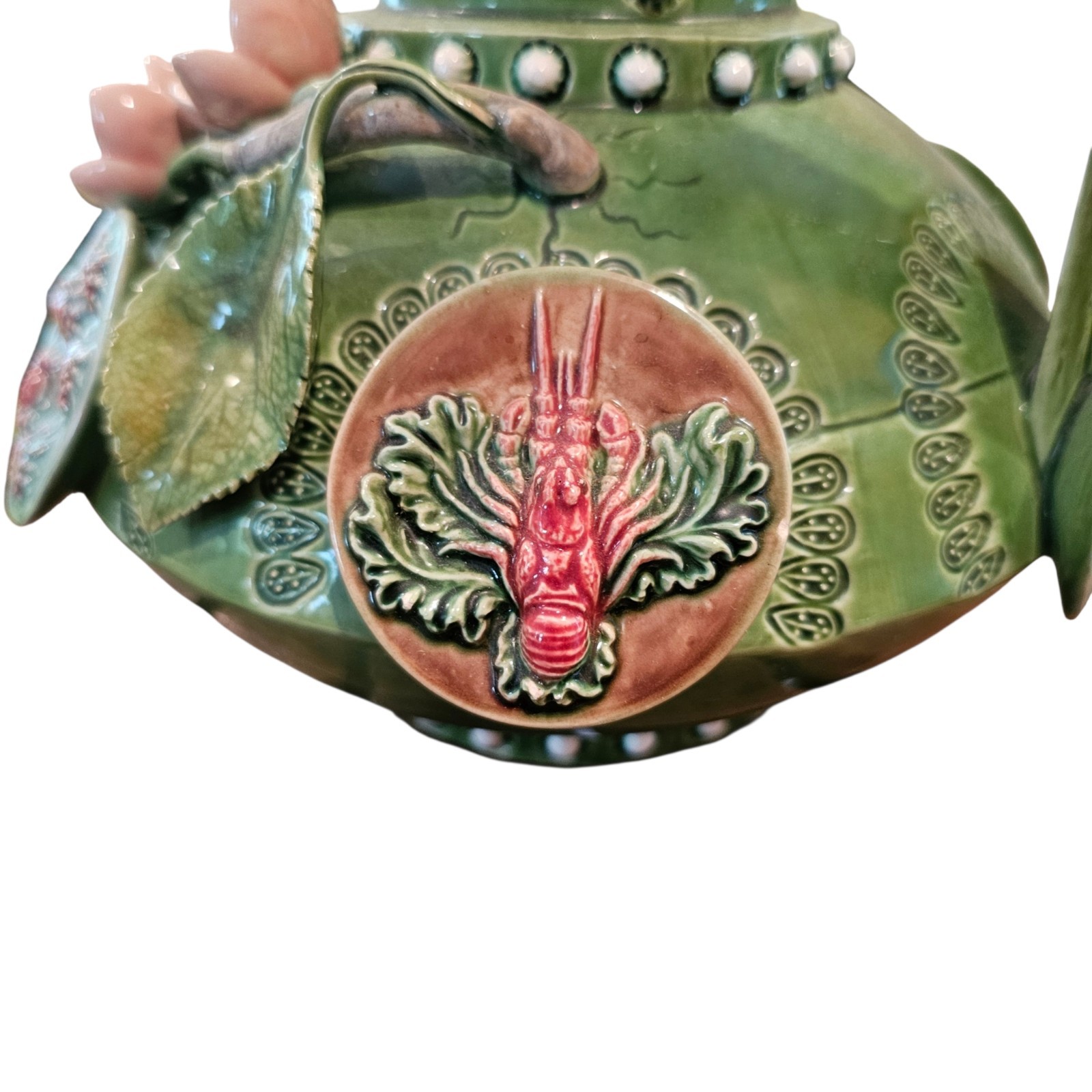 Vintage Bordallo Pinheiro Fantasia Jug Caldas da Rainha Faience Portugal