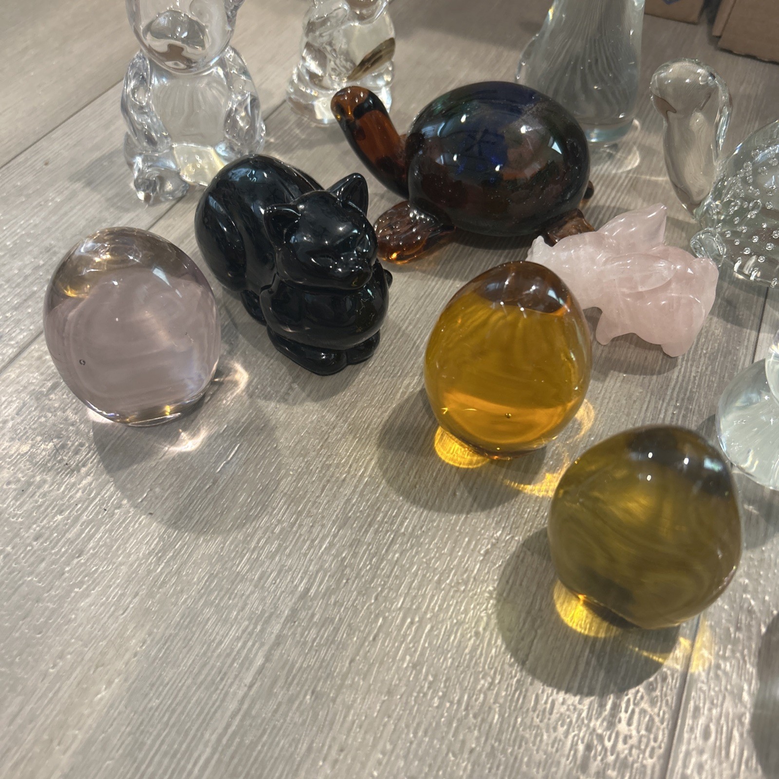 hand blown art glass figure lot