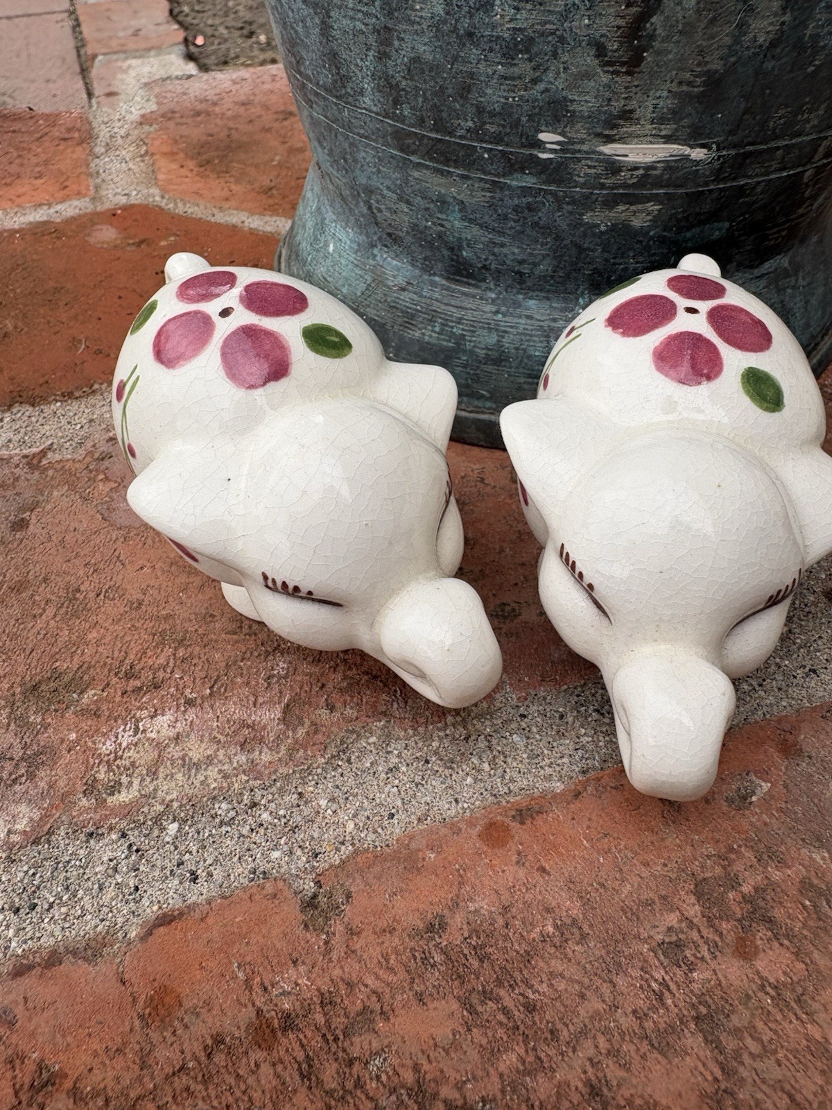 Lot 4 Vintage Rio Hondo California Pottery Elephants & Cow Figurines 3″-4”
