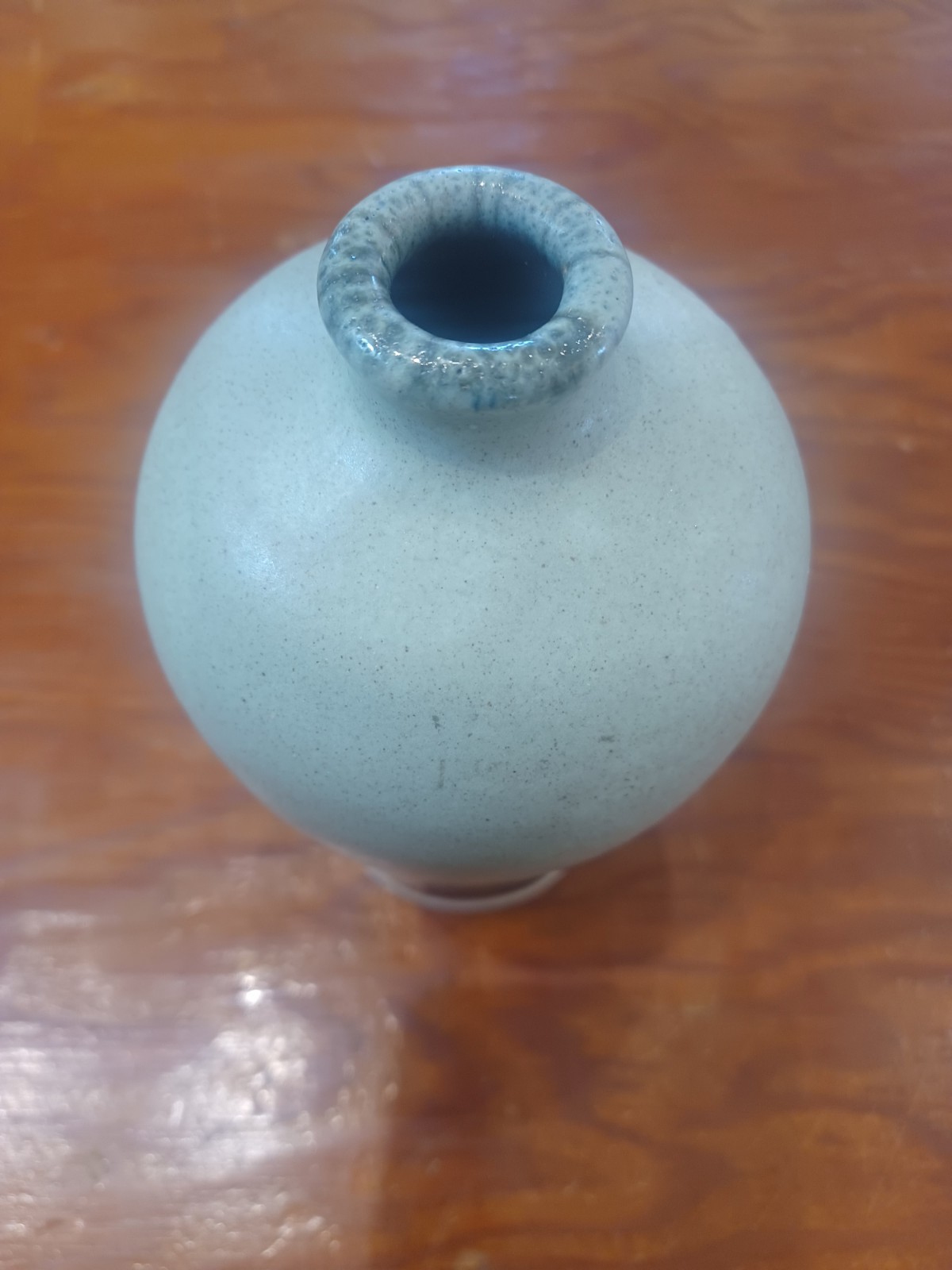 Vintage Diane Love Pottery 1970s Handmade Vase Bottle Vessel Shades Of Green