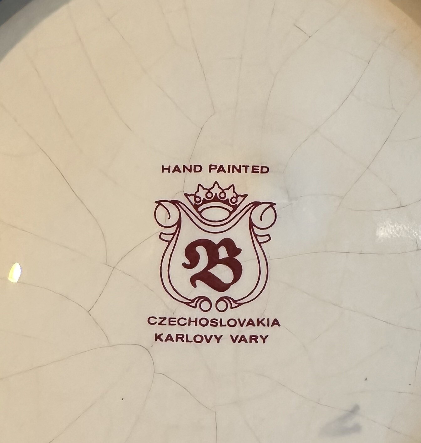 Vintage Karlovy Vary Porcelain Ashtray Trinket Dish Wild Boar Czechoslovakia