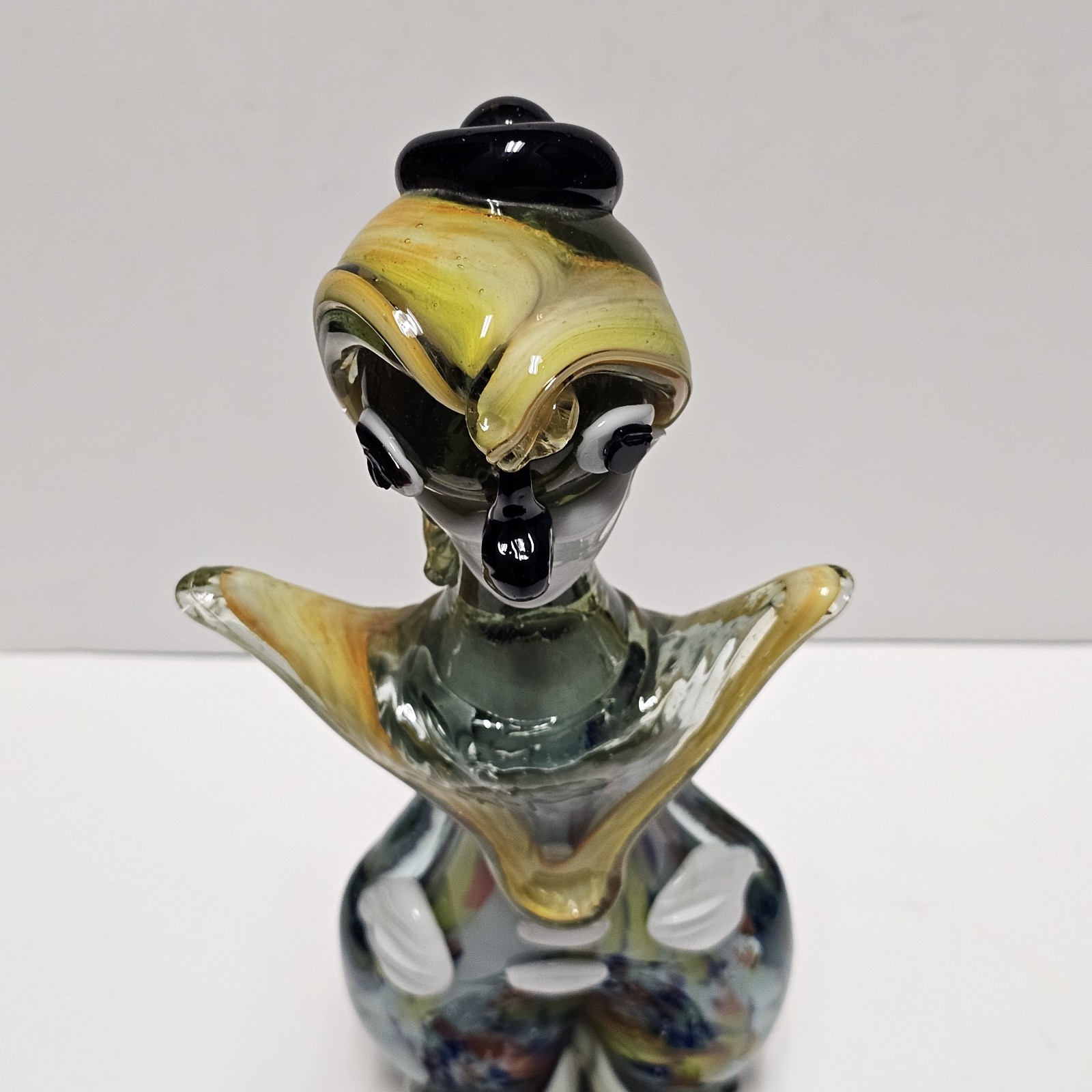 Vintage Murano Circus Clown Hand Blown Art Glass Figurine Sculpture 13″ Tall