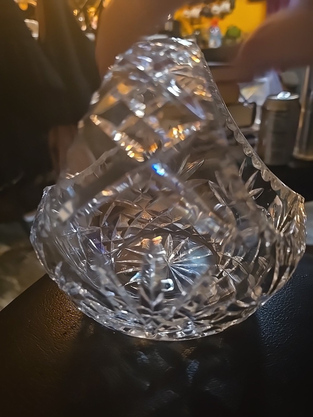 Leaded Crystal Clear Basket Made In Poland Approx. 5 3/4×5 3/4”