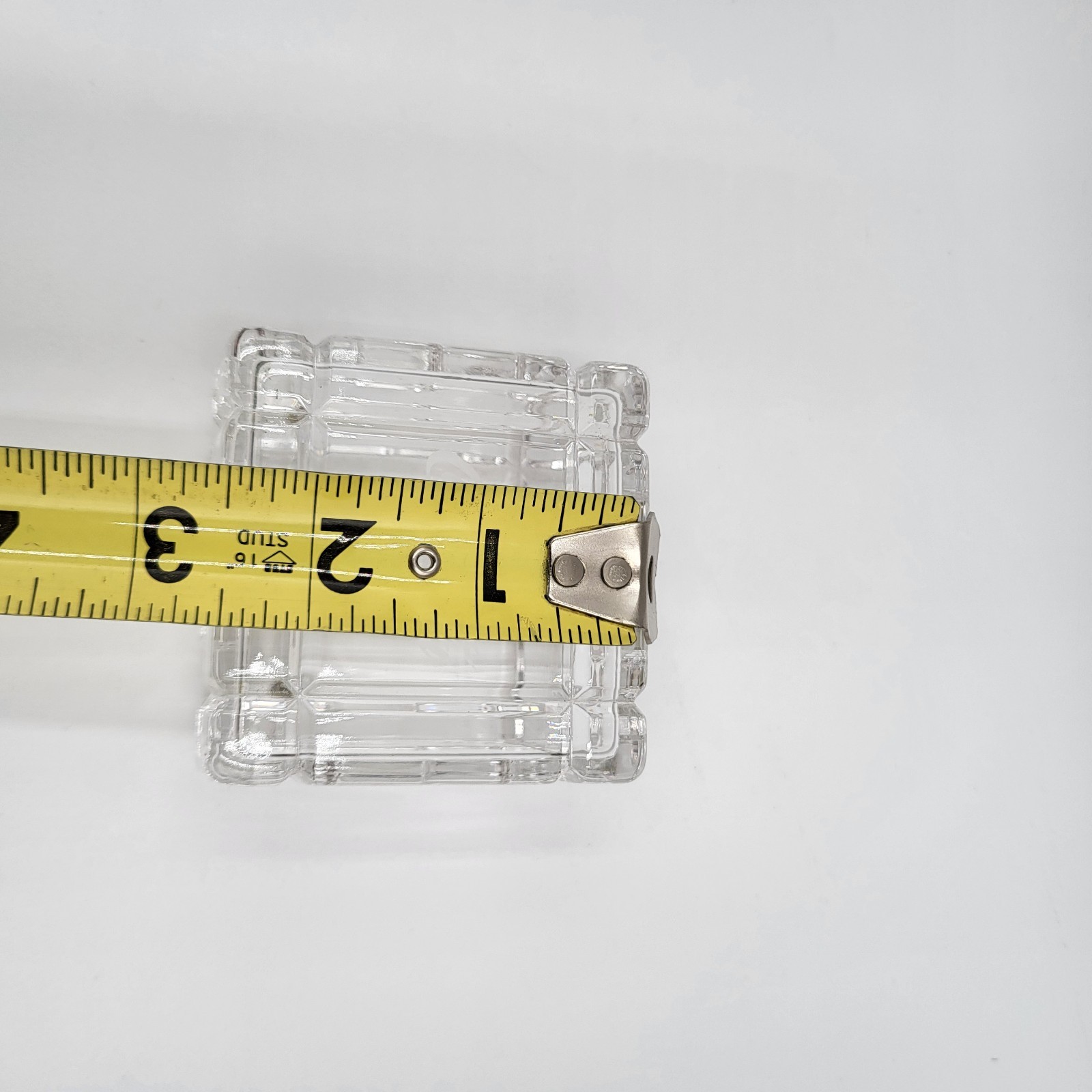 Vintage Cut Crystal Square Shaped Trinket Box with Lid, Coca Cola