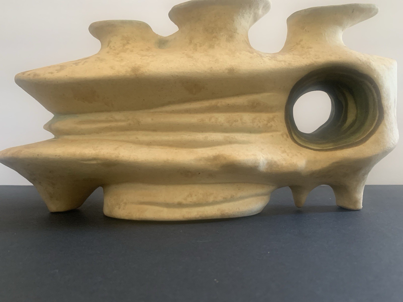 Vintage Nikos Dazelidis Space Age Art Pottery Sculpture Vase MCM Greece 1960s