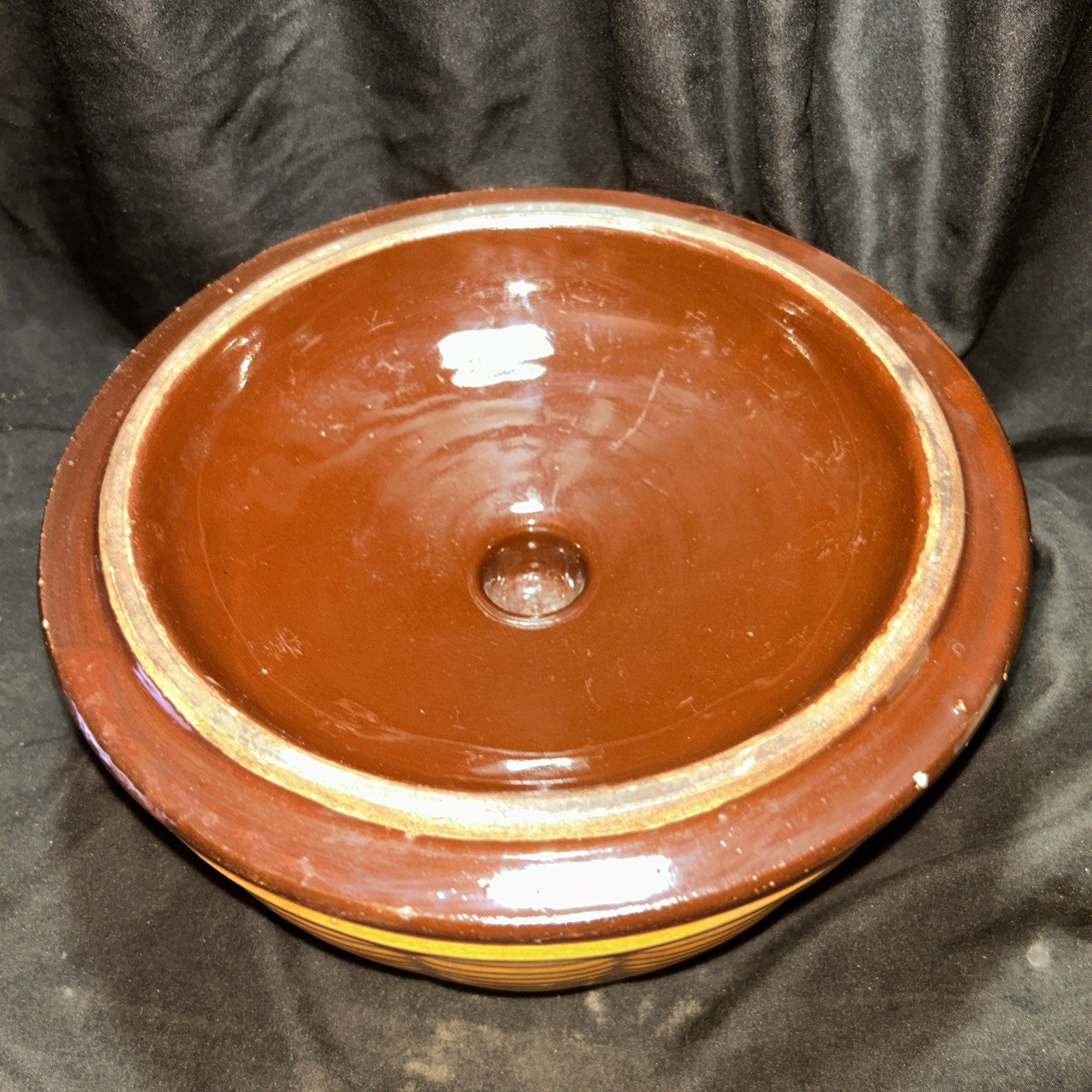 Vintage Heirloom Covered Baker/Roaster #803 Oven Safe Basketweave Pattern