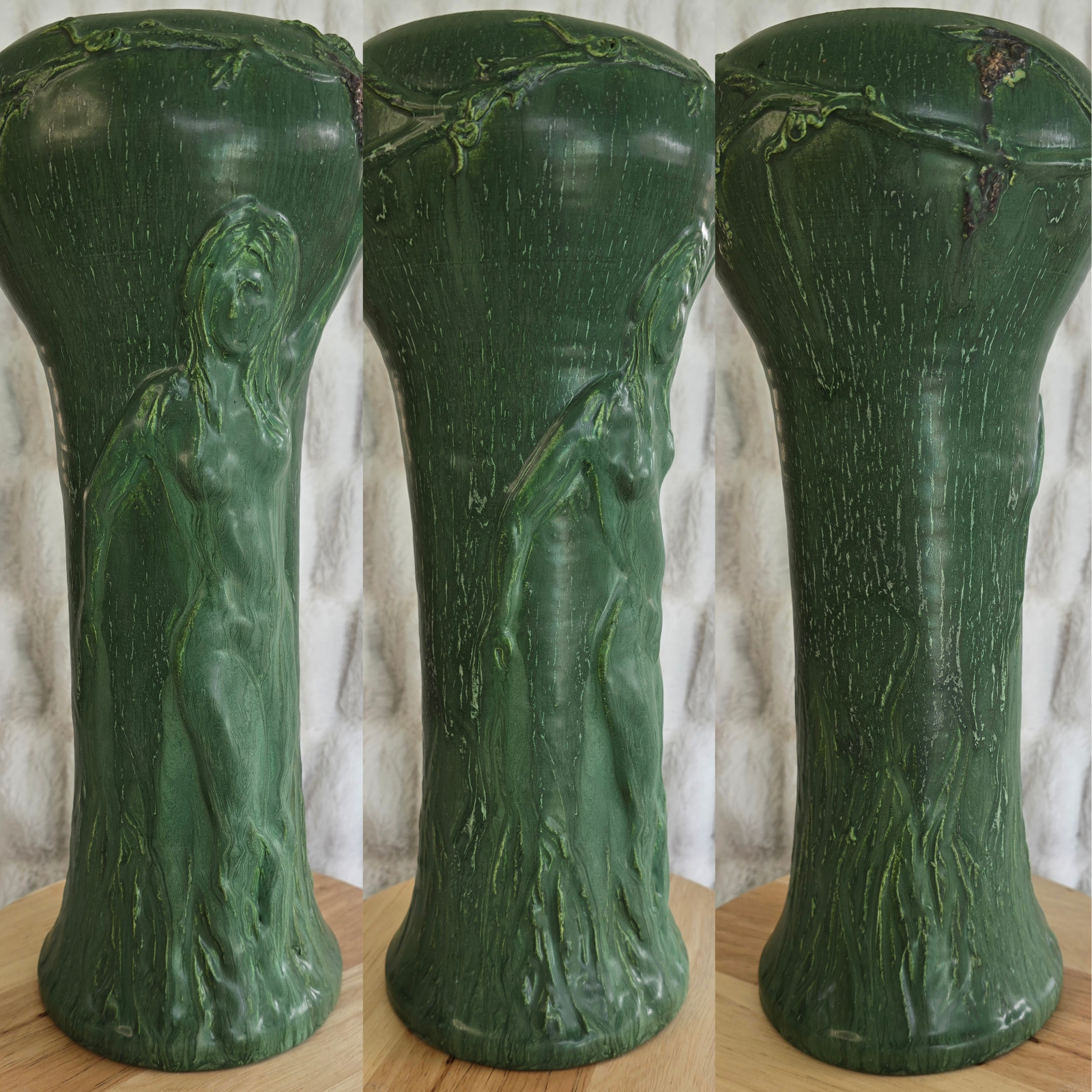 Ephraim Pottery Experimental “E” Grape Nude 3-Piece Set Kevin Hicks Signed