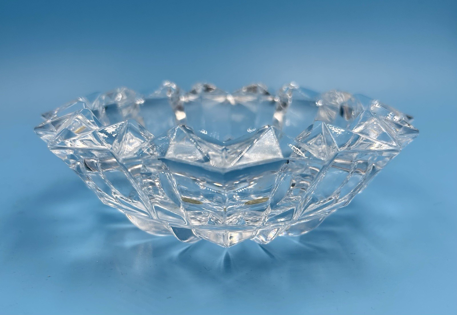 Set of 4 CRISTAL D’ARQUES Durand 24% Lead Crystal Ashtrays Trinket Dishes 5” NIB