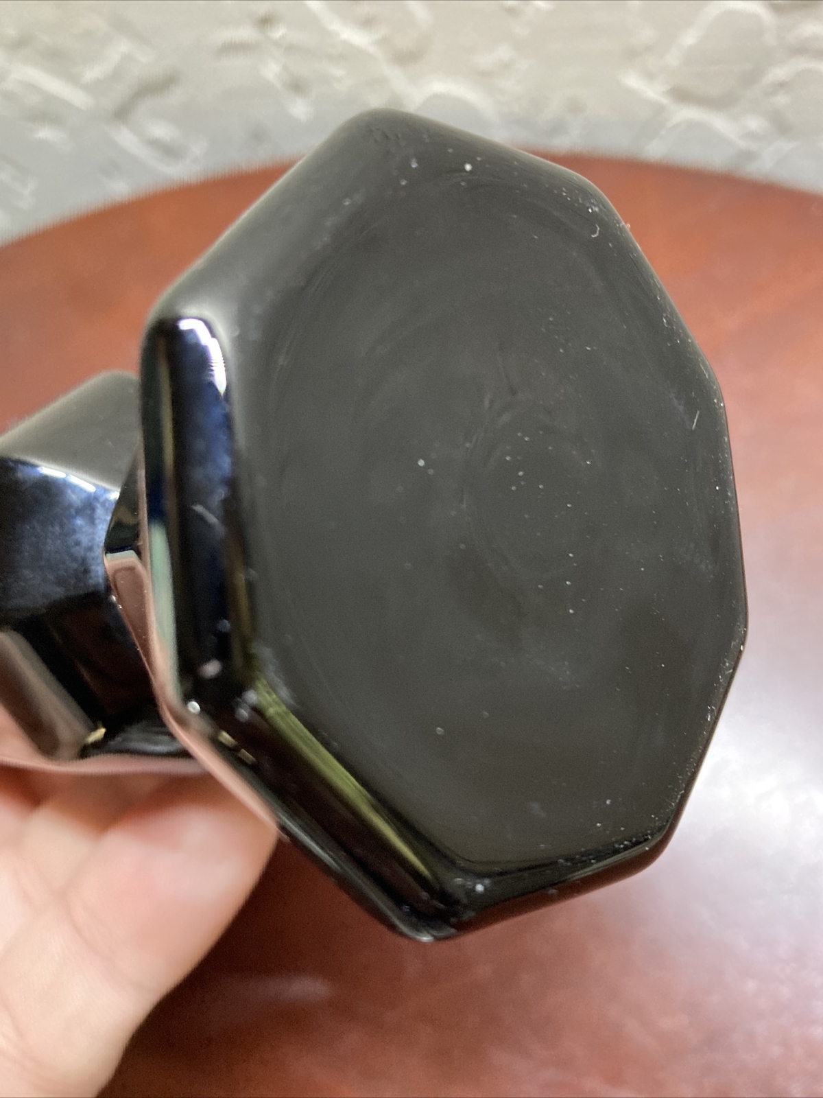 Vintage Black Swung Glass Bud Vase 9.5 Inches Tall