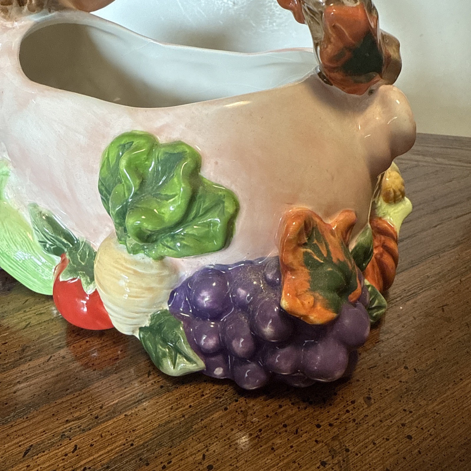 Signature Home Collection Ceramic Pig Planter Basket Vegetable Decoration VTG