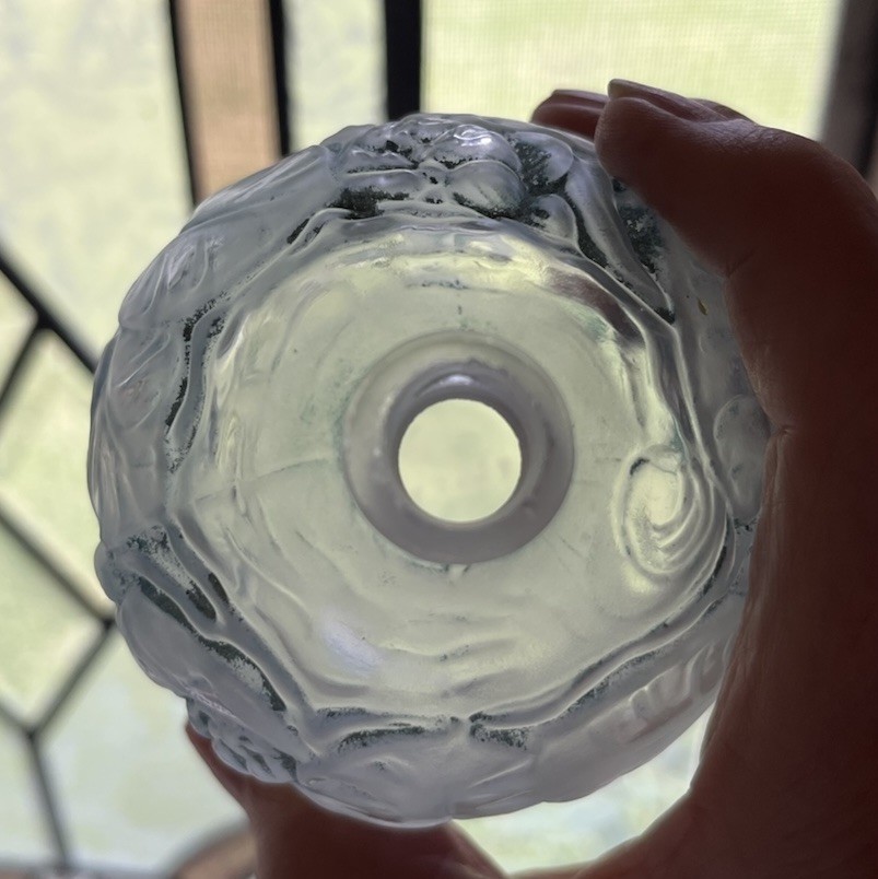 R. LALIQUE JAYTHO PERFUME BOTTLE Water, Lilies, And Frogs