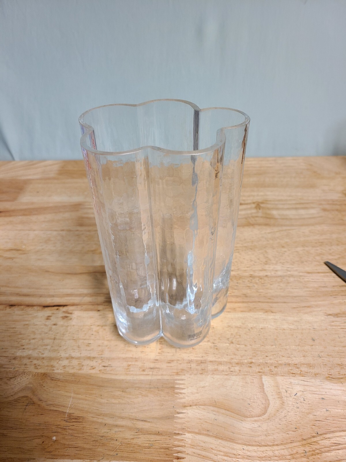 Swedish Art Glass Sea Glasbruk Pauline Bubble Vase Rune Strand 1960s Vintage