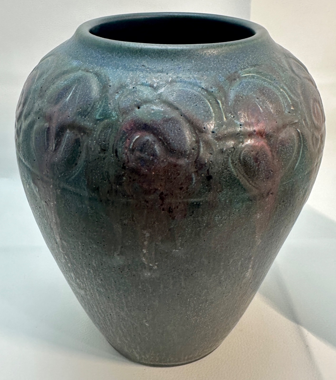 1914 Rookwood Pottery Vase William Hentschel Hand Carved Arts & Crafts Period