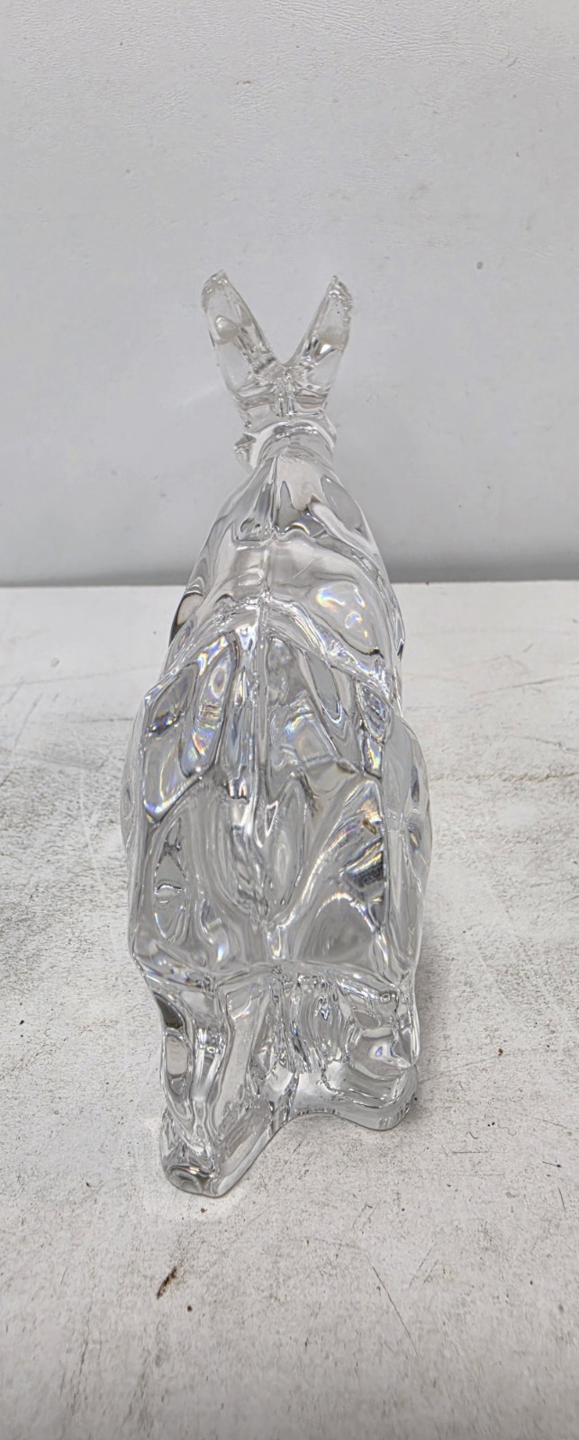 Orrefors Sweden Moose 5.5 In Long Crystal Heavy Clear Figurine Decor