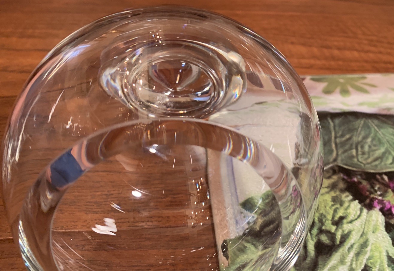 SALE STUDIO NOVA POLAND MIDCENTURY MODERN GLASS DOUBLE ORB BALL VASE VERY HEAVY