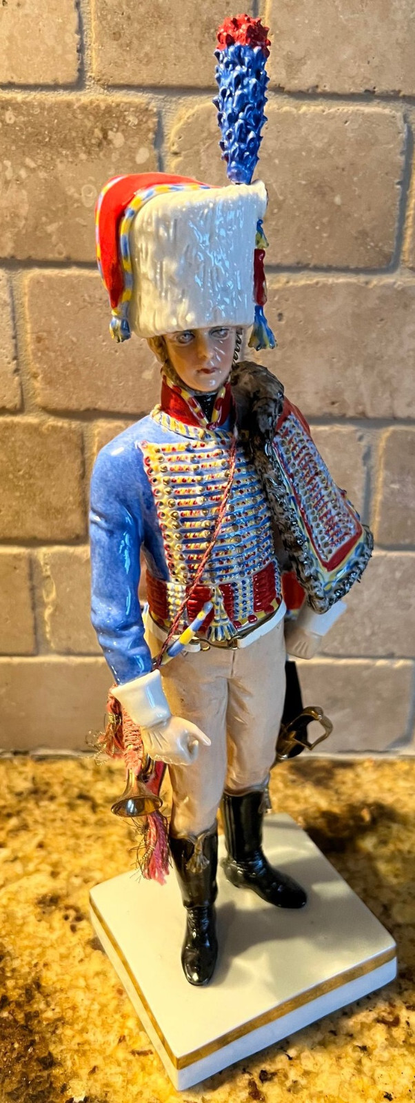 Van Gerdinge Sitzendorf Porcelain Napoleonic Trumpet Hussards – Brigadier 1807