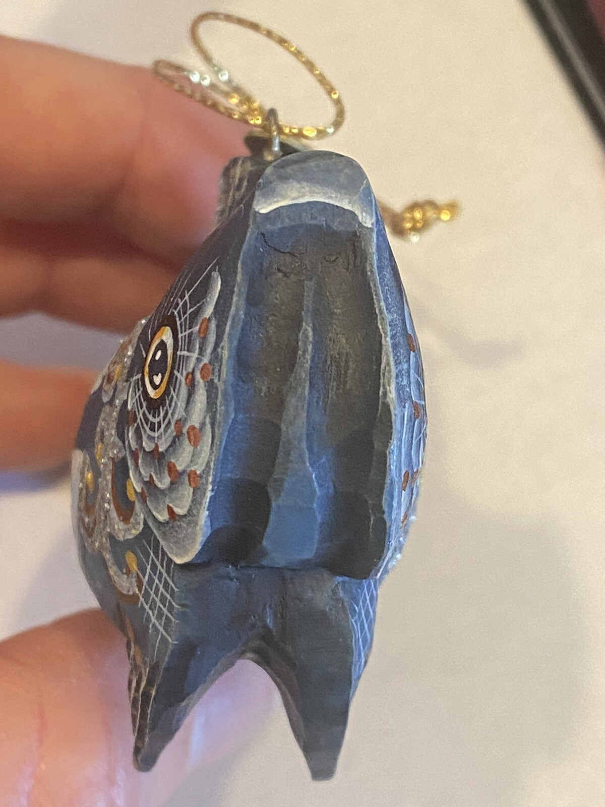 G DeBrekht Fish Ornament Signed Artistic Studios Hand Painted With Polar Bears