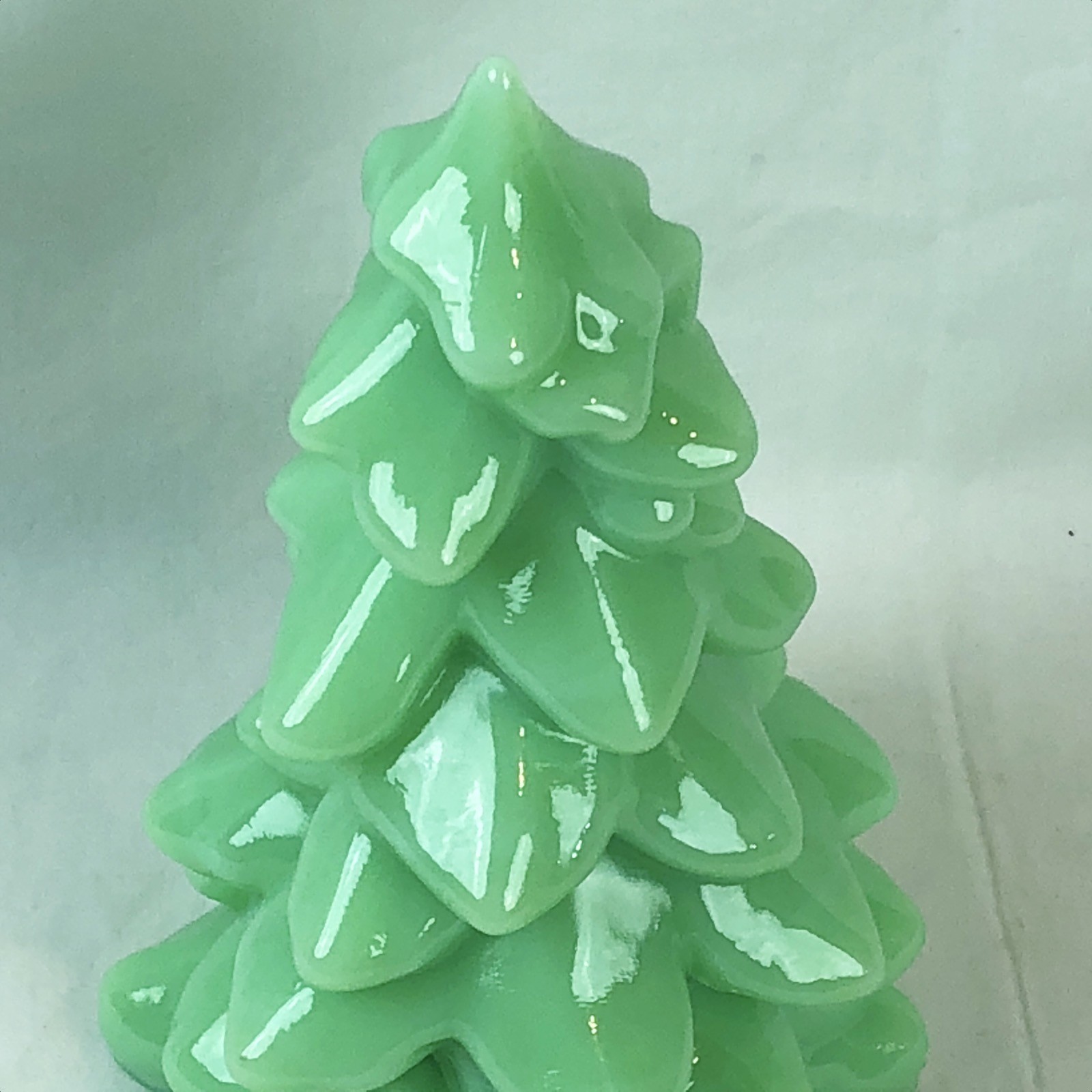 Mosser Glass Jade Green Tree Jadeite Christmas Holiday 8″